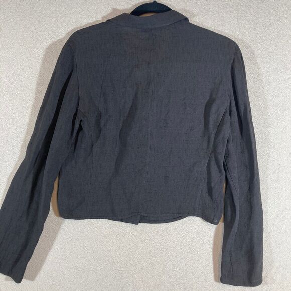 Emporio Armani Blazer Women's 4 (40 Italy) Br Textured 3 Button Cropped - Picture 7 of 8